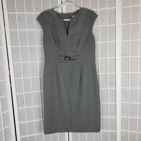 Kasper Short Sleeve Gray Career Dress Size 8 - Picture 1 of 8